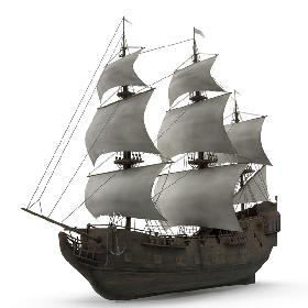 3D Sailboat Galleon model